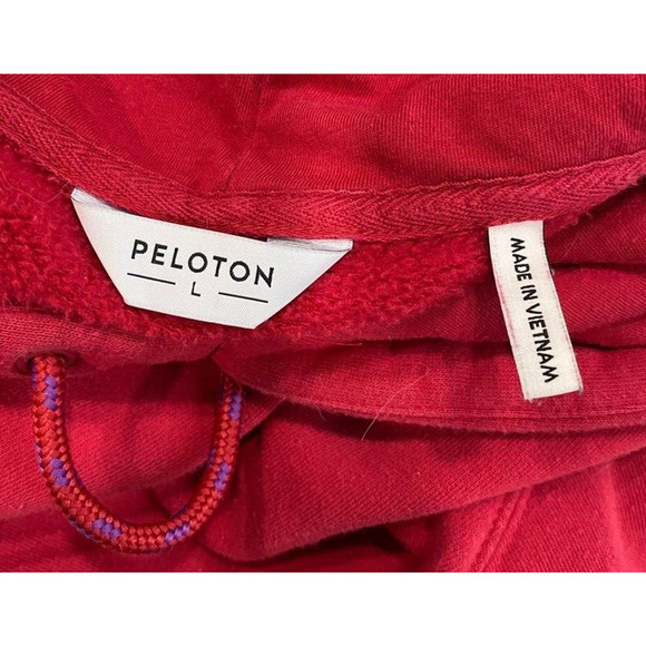 Peloton - red sweatshirt long sleeve hoodie with logo women's size Large - Picture 4 of 5